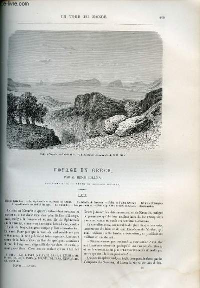 Le tour du monde - nouveau journal des voyages - livraison n957,958 et 959 - Voyage en Grce par Henri Belle (1861-1868-1874).