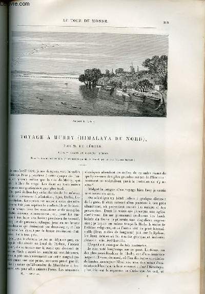 Le tour du monde - nouveau journal des voyages - livraison n1024 - Voyage  Murry (Himalaya du Nord) par M. De Brard - 1878.