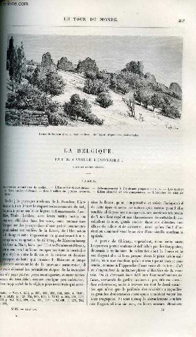 Le tour du monde - nouveau journal des voyages - livraisons n1273,1274 et 1275 - La Belgique par Camille Lemonnier - Namur.