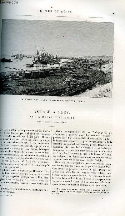 Le tour du monde - nouveau journal des voyages - livraison n1365,1366,1367 et 1368 - Voyage  Merv par Edgar Boulanger (1887).