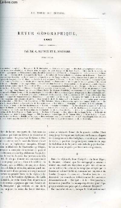 Le tour du monde - nouveau journal des voyages - Revue gographique 1887 (premier semestre) par C. maunoir et H. Duveyrier.