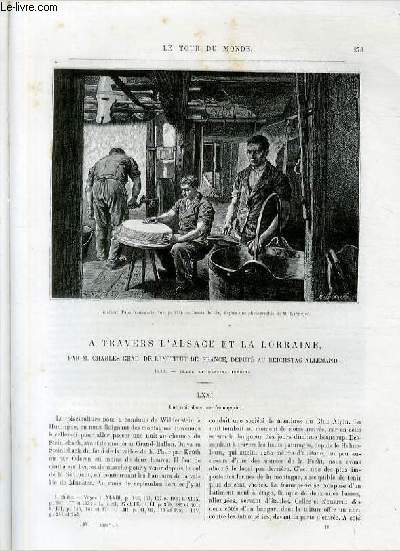 Le tour du monde - nouveau journal des voyages - livraison n1399 - A travers l'Alsace et la Lorraine par Charles Grad, de l'institut de France , dput au reichstag allemand (1887) - suite (voir n1398).
