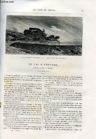 Le tour du monde - nouveau journal des voyages - livraison n1414 et 1415 - Le Val d'Andorre par Gaston Vuillier.
