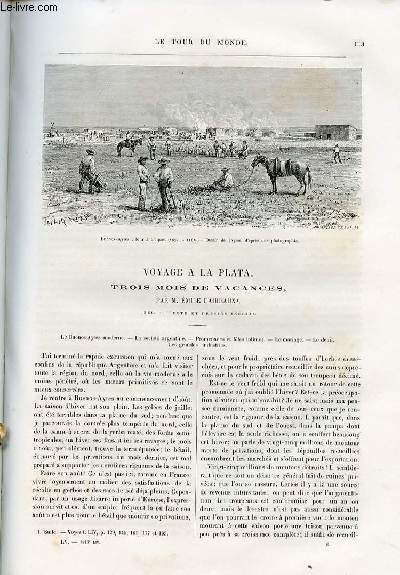 Le tour du monde - nouveau journal des voyages - livraison n1416, 1417, 1418 et 1419 - Voyage  la Plata, trois mois de vacances par Emile Daireaux (1886).