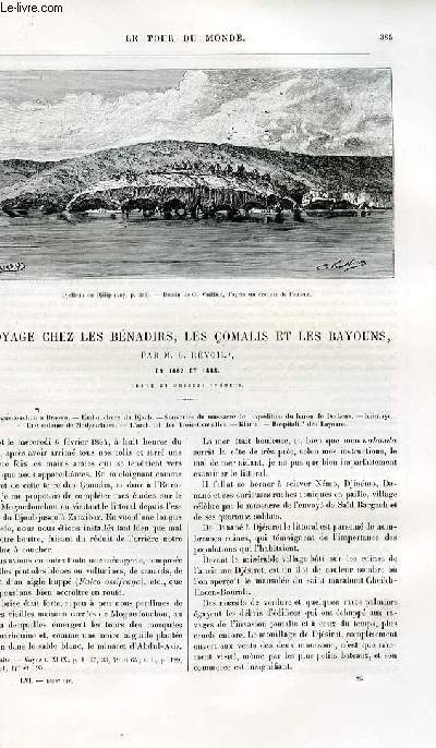Le tour du monde - nouveau journal des voyages - livraison n1459 et 1460 - Voyage chez les Bnadirs , les Comalis et les Bayouns par G. Rvoil en 1882 et 1883.