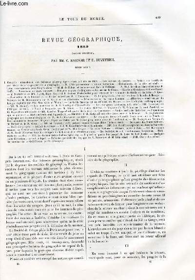 Le tour du monde - nouveau journal des voyages - Revue gographique 1889 par Maunoir et Duveyrier (second semestre).