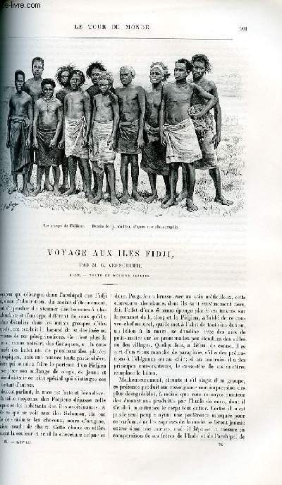 Le tour du monde - nouveau journal des voyages - livraison n1538 - Voyage aux les Fidji par M.G. Verschuur.