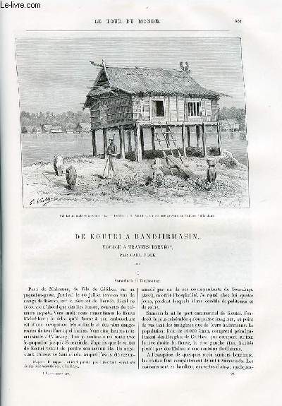 Le tour du monde - nouveau journal des voyages - livraisons n1560 et 1561 - De Koutei  Bandjirmasin - voyage  travers Borno, par Carl Bock.
