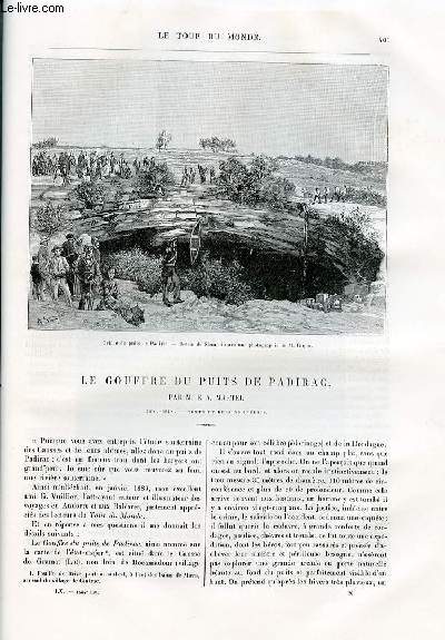 Le tour du monde - nouveau journal des voyages - livraison n1564 - Le gouffre du puits de Padirac par E.A. Martel. 1889-1890.