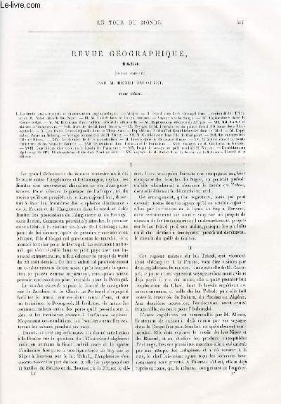 Le tour du monde - nouveau journal des voyages - Revue gographique - 1890 second semestre par Henri Jacottet.