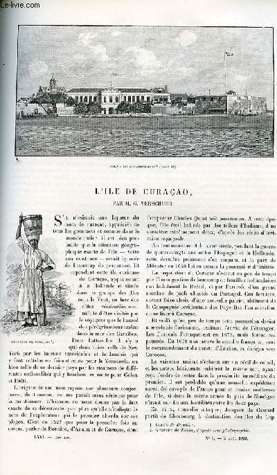Le tour du monde - nouveau journal des voyages - livraison n1700 - L'le de curaao par G. Verschuur.