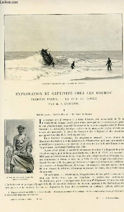 Le tour du monde - journal des voyages - nouvelle srie- livraisons n7, 8 et 9 - Exploration et captivit chez les Gouros.
