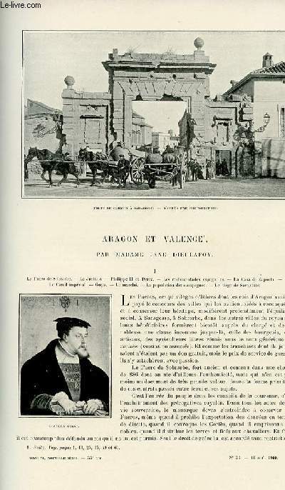 Le tour du monde - journal des voyages - nouvelle srie- livraison n 33, 34, 35, 36, 37 et 38 - Aragon et Valence par Madame Jane Dieulafoy.