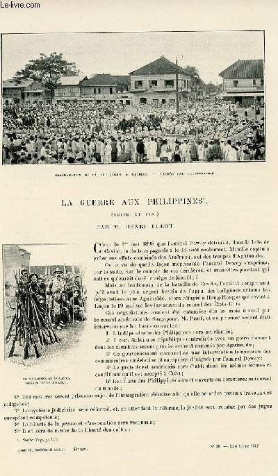 Le tour du monde - journal des voyages - nouvelle srie- livraison n41 - La guerre aux Philippines (suite et fin) par Henri Turot.