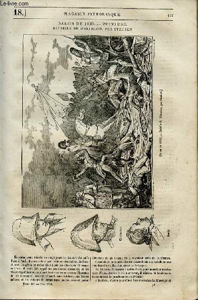 LE MAGASIN PITTORESQUE - Livraison n018 - Salon de 1835 - Peinture - Bataille de Waterloo par Steuben.