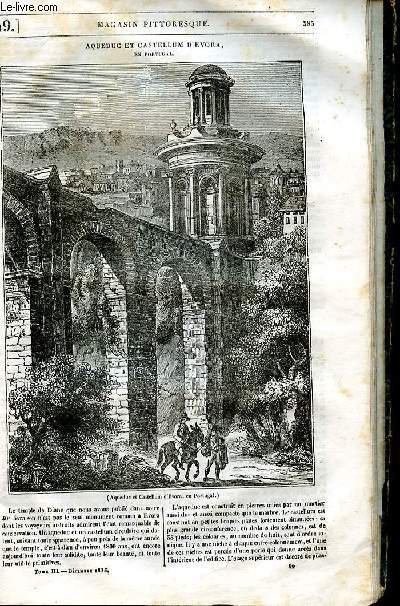 LE MAGASIN PITTORESQUE - Livraison n049 - Aqueduc et castellum d'Evora en portugal.