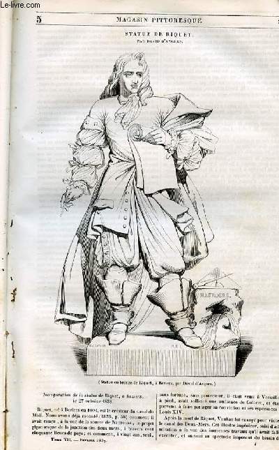 LE MAGASIN PITTORESQUE - Livraison n005 - Statue de Riquet par David d'Angers.