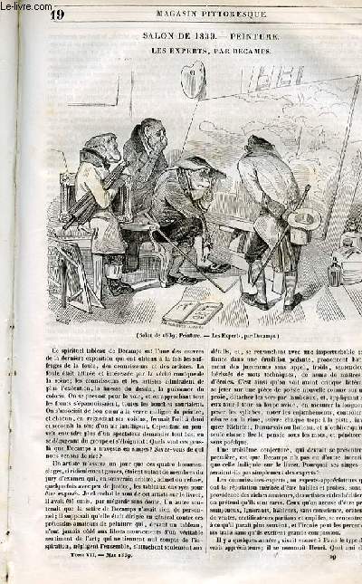 LE MAGASIN PITTORESQUE - Livraison n019 - Salon de 1839 - Peinture - Les experts par Decamps.