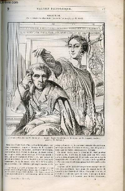 LE MAGASIN PITTORESQUE - Livraison n009 - Cherubini (notice extraite d'un chapitre de l'Histoire de l'art franais par Miel).