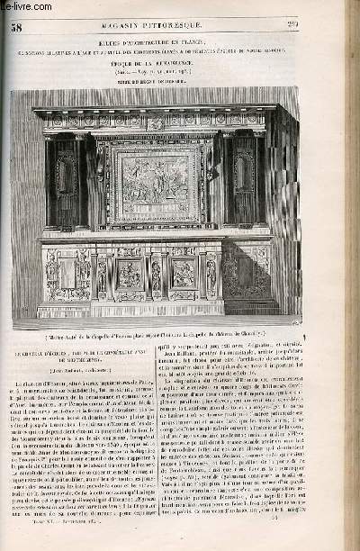 LE MAGASIN PITTORESQUE - Livraison n038 - Etudes d'architecture - Epoque de la Renaissance,suite du rgne de Henri II.