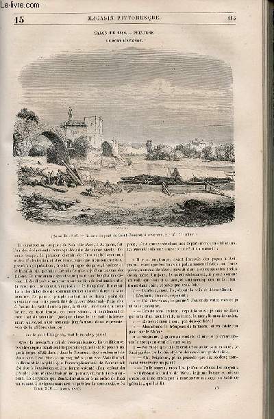 LE MAGASIN PITTORESQUE - Livraison n015 - Salon de 1846 - Peinture: Le pont d'Avignon.