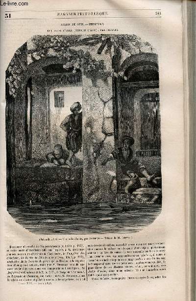 LE MAGASIN PITTORESQUE - Livraison n031 - Salon de 1846 - Peinture - Une salle d'asile (Turquie d'Asie) par Decamps.