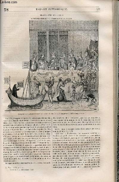 LE MAGASIN PITTORESQUE - Livraison n038 - Festin avec entremets donn par Charles V  l'empereur d'Allemagne.