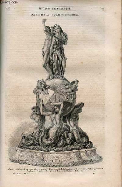 LE MAGASIN PITTORESQUE - Livraison n011 - Salon de 1850-51 - Orfvrerie et sculpture.