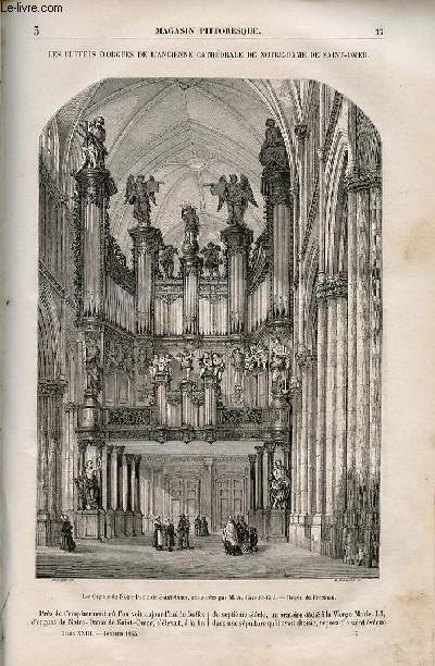 LE MAGASIN PITTORESQUE - Livraison n003 - Les buffets d'orgues de l'ancienne cathdrle de Notre Dame de Saint Omer.