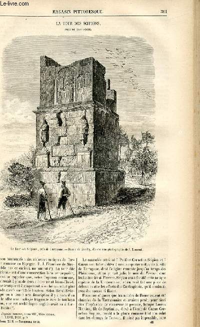 LE MAGASIN PITTORESQUE - Livraison n46 - La tour des scipions prs de Tarragone.
