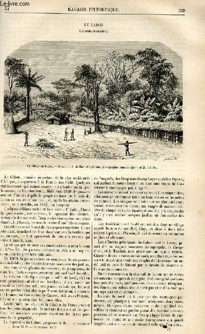 LE MAGASIN PITTORESQUE - Livraison n37 - Le Gabon (colonie franaise).