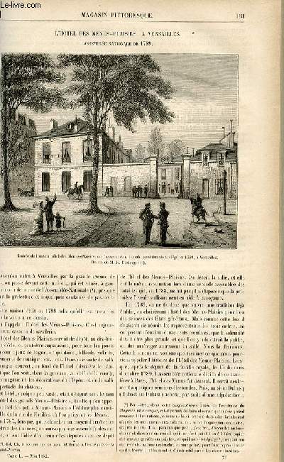 LE MAGASIN PITTORESQUE - Livraison n21 - L'Htel des Menus Plaisirs  Versailles - Assemble nationale de 1789.