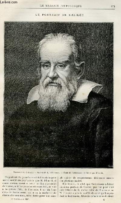 LE MAGASIN PITTORESQUE - Livraison n17 - Le portrait de Galile.