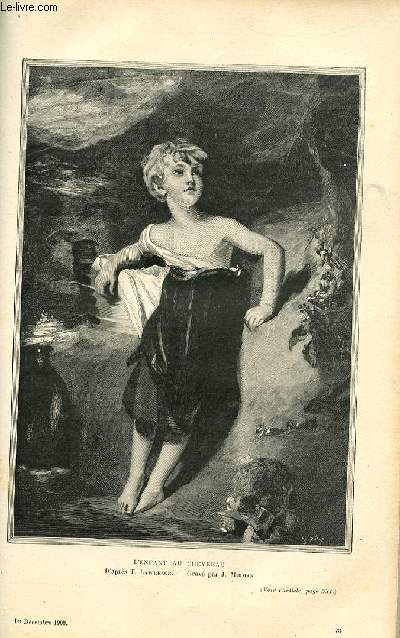 LE MAGASIN PITTORESQUE - Livraison n23 - L'enfant au chevreau, d'aprs T. Lawrence, grav par J. Mirman.