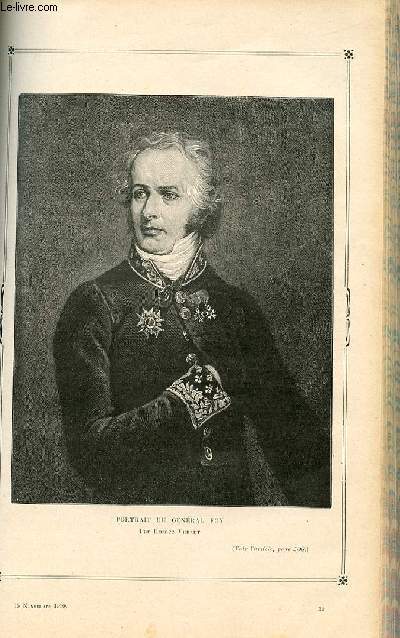 LE MAGASIN PITTORESQUE - Livraison n22 - Portrait du gnral Foy par Horace Vernet.