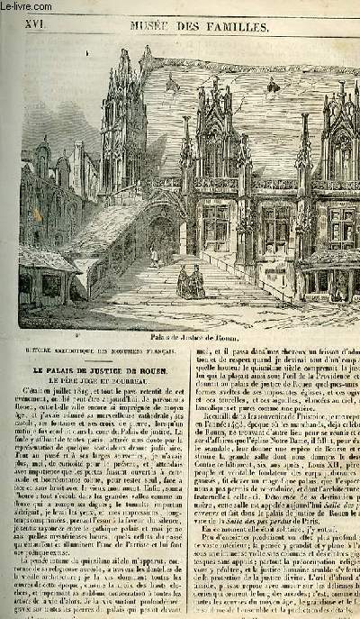 Le muse des familles - lecture du soir - 1re srie - livraison n16 - le palais de justice de Rouen - le pre juge et bourreau.