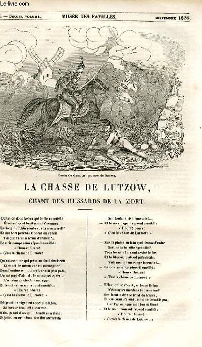 Le muse des familles - lecture du soir - 1re srie - livraison n51 - La chasse de Lutzow, chant des hussards de la mort.
