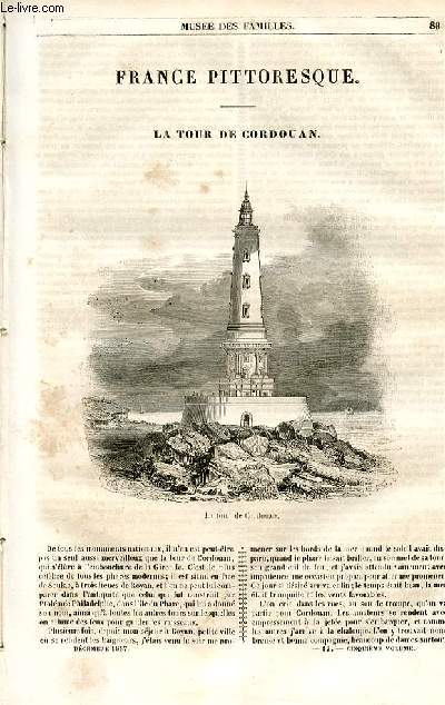 Le muse des familles - lecture du soir - 1re srie - livraison n12 - France pittoresque - la tour de Cordouan par Joseph Avrilleau.