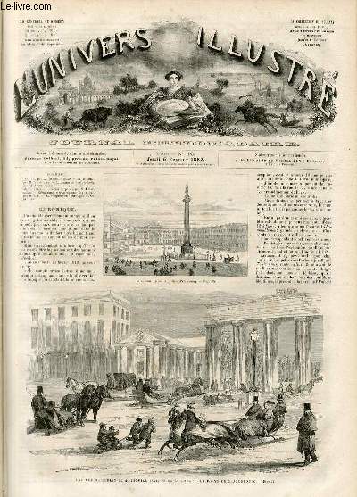 L'UNIVERS ILLUSTRE - CINQUIEME ANNEE N 195 Une vue de Berlin le 20 Janvier 1862, prise en face de la porte de Brandebourg