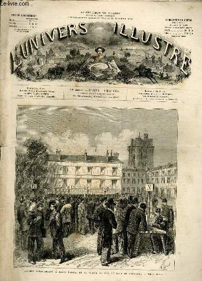 L'UNIVERS ILLUSTRE - DIX-NEUVIEME ANNEE N 1102 - L'arme territoriale, revue d'appel de la classe de 1866, au fort de Vincennes.
