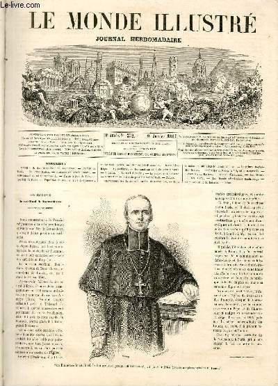 LE MONDE ILLUSTRE N352 Son Eminence le cardinal de Bonnechose, promu au cardinalat, en janvier 1864