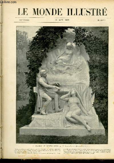 LE MONDE ILLUSTRE N2577 Le monument de Fredric Chopin, par M. Jacques Froment-Meurice