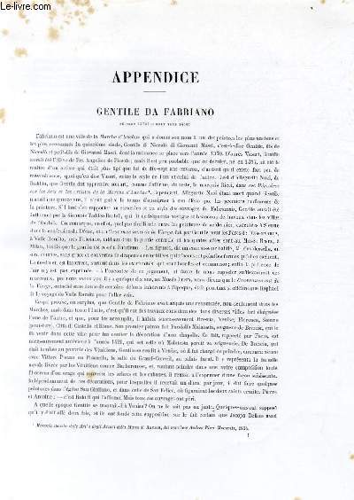Appendice ; Ecole Italienne ; Extrait du Tome 1 de l'Histoire des peintres de toutes les coles.