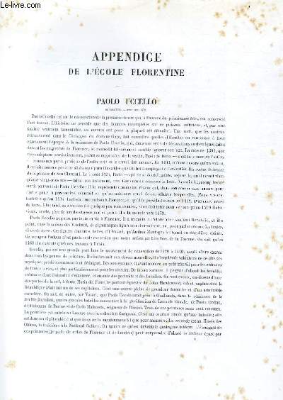Appendice de l'cole Florentine ; Extrait du Tome 2 de l'Histoire des peintres de toutes les coles.
