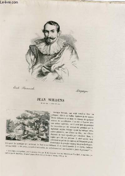 Biographie de Jean Wildens (1584-1653) ; Ecvole Famande ; Paysages ; Extrait du Tome 7 de l'Histoire des peintres de toutes les coles.