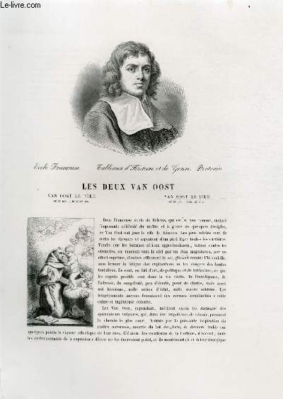 Biographie des Deux Van Oost ; Ecole Franaise ; Tableaux d'Histoire et de Genres, Portraits ; Extrait du Tome 7 de l'Histoire des peintres de toutes les coles.