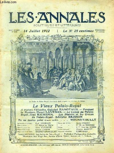 LES ANNALES POLITIQUES ET LITTERAIRES N 1516 Hommages : A Mounet-Sully, par Franois Fabie ; A Lamartine, par Andr Delacour.