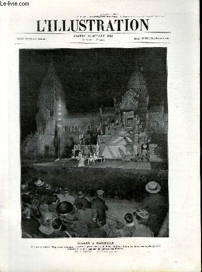 L'ILLUSTRATION JOURNAL UNIVERSEL N 4143 - Angkor  Marseille.