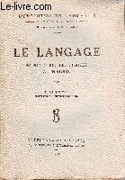 Le langage. Introduction linguistique  l'histoire