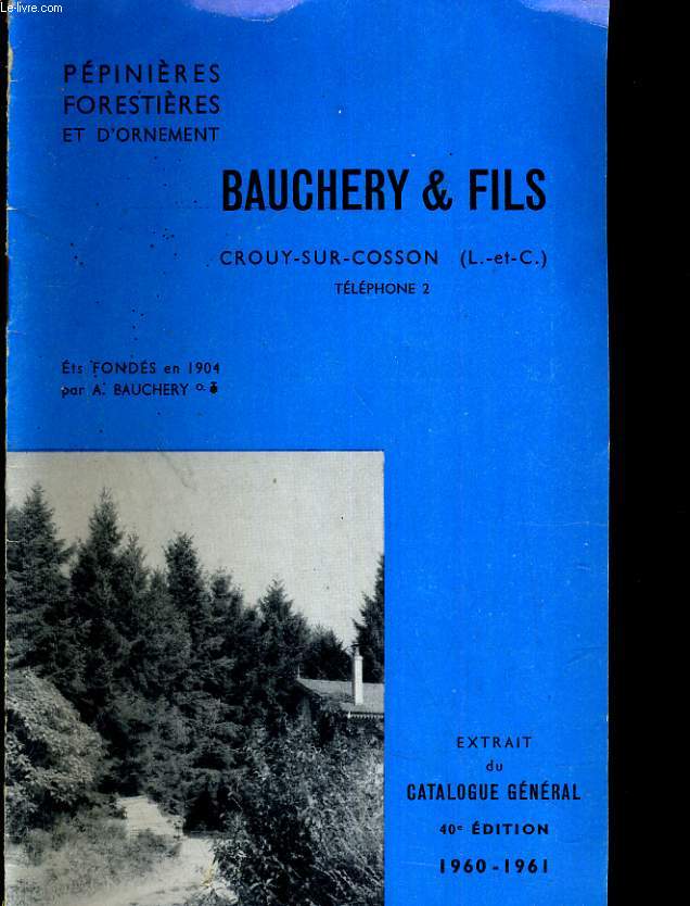 Bauchery & fils extrait du catalogue gnral